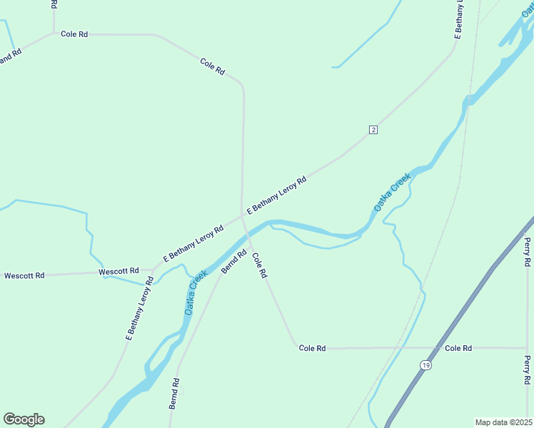 map of restaurants, bars, coffee shops, grocery stores, and more near 6946 E Bethany Leroy Rd in Le Roy