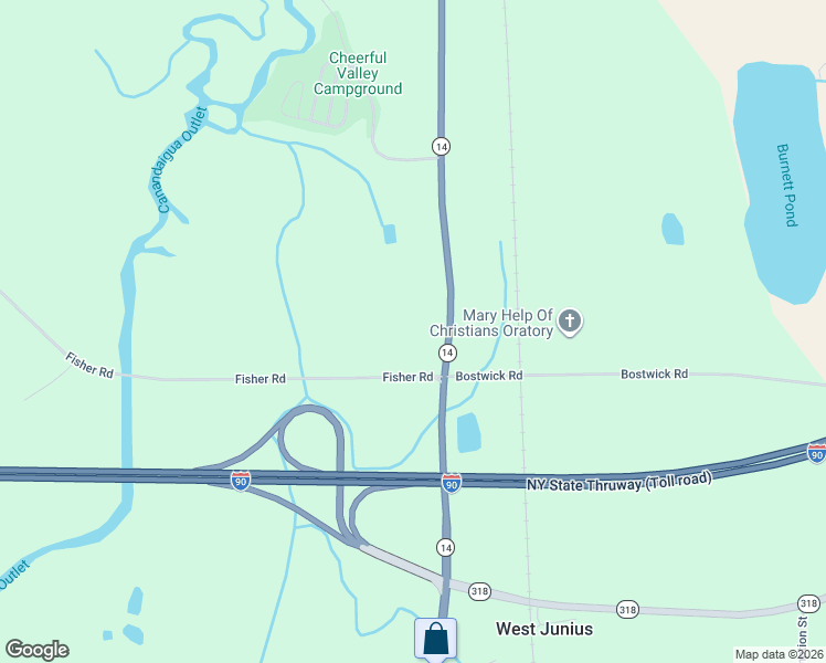 map of restaurants, bars, coffee shops, grocery stores, and more near 252 Fisher Road in Phelps