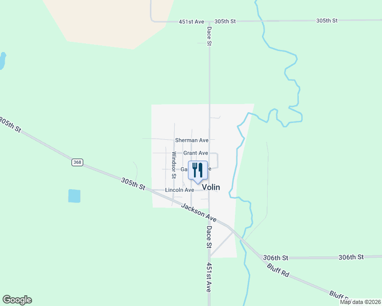 map of restaurants, bars, coffee shops, grocery stores, and more near 399 Main Street in Volin