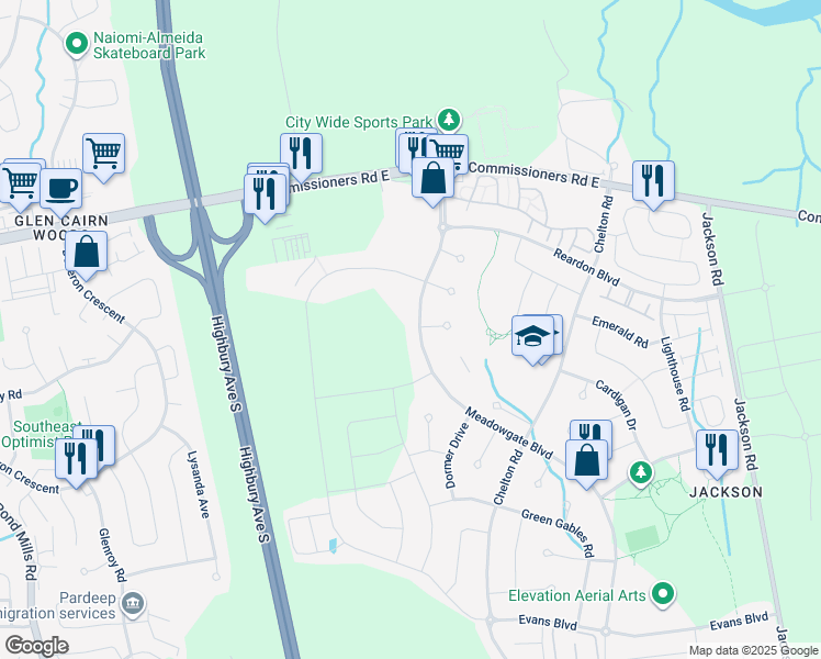 map of restaurants, bars, coffee shops, grocery stores, and more near in London