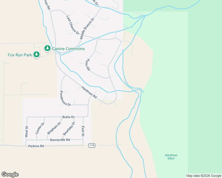 map of restaurants, bars, coffee shops, grocery stores, and more near Hardman Road in Star Valley Ranch