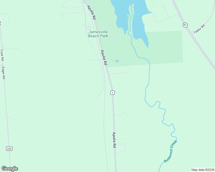 map of restaurants, bars, coffee shops, grocery stores, and more near 3886 Apulia Road in Jamesville