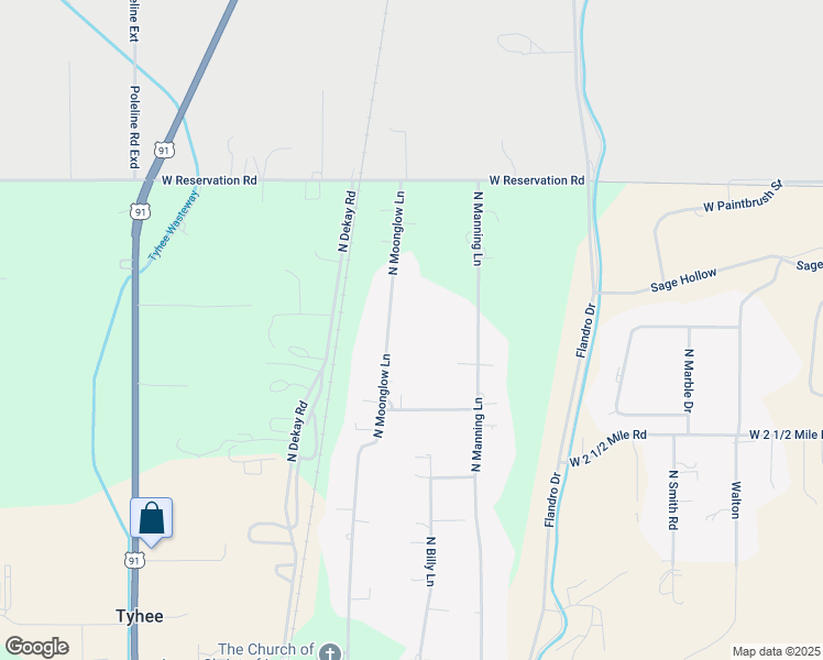 map of restaurants, bars, coffee shops, grocery stores, and more near 13712 North Moonglow Lane in Pocatello