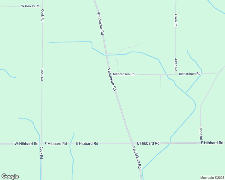 map of restaurants, bars, coffee shops, grocery stores, and more near 2568 Vandekarr Road in Owosso