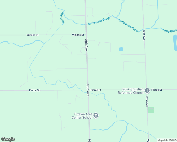 map of restaurants, bars, coffee shops, grocery stores, and more near 10551 96th Avenue in Zeeland