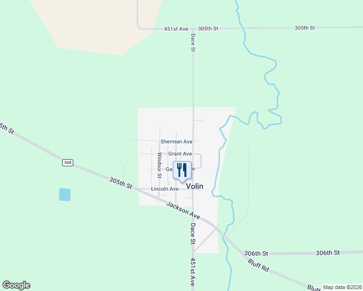 map of restaurants, bars, coffee shops, grocery stores, and more near 401-411 Main Street in Volin