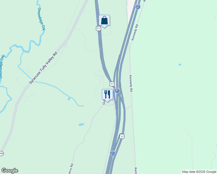 map of restaurants, bars, coffee shops, grocery stores, and more near 2 Quarry Road in Nedrow