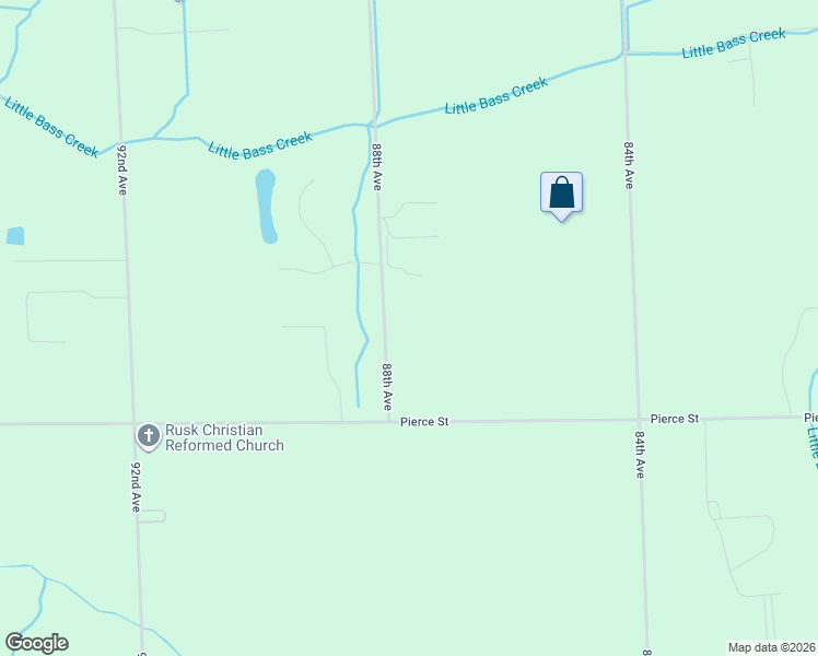 map of restaurants, bars, coffee shops, grocery stores, and more near 10574 88th Avenue in Allendale Charter Township