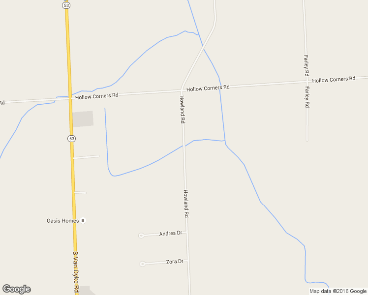 map of restaurants, bars, coffee shops, grocery stores, and more near 3600 Howland Road in Almont