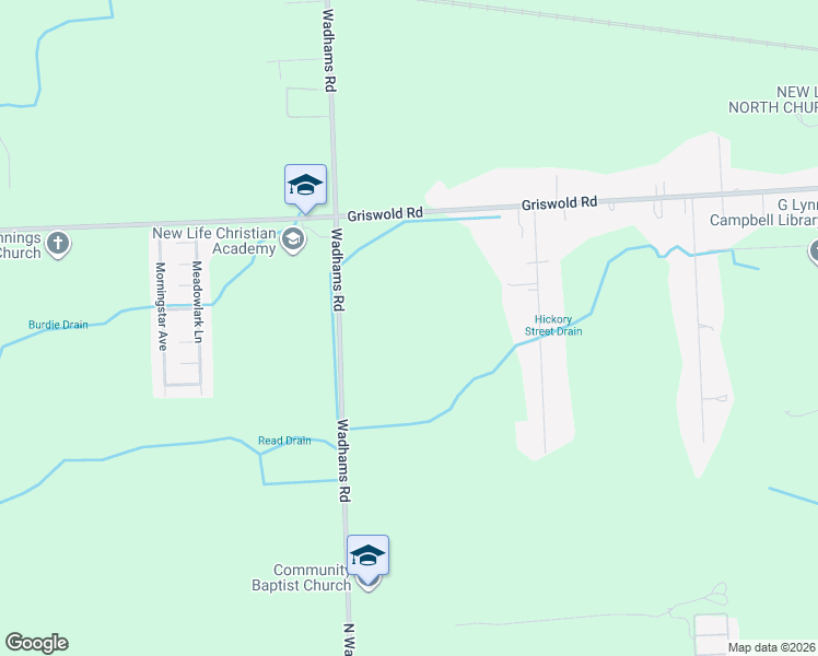 map of restaurants, bars, coffee shops, grocery stores, and more near 1868 North Wadhams Road in Kimball
