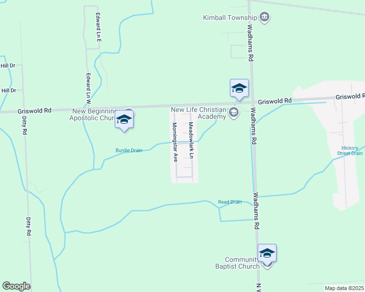 map of restaurants, bars, coffee shops, grocery stores, and more near 1984 Morningstar Avenue in Kimball