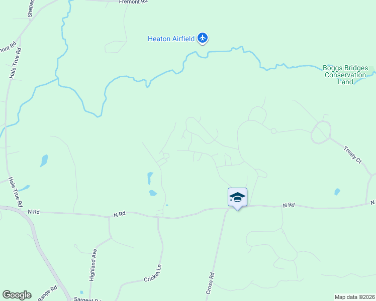 map of restaurants, bars, coffee shops, grocery stores, and more near 36 Sawmill Ridge Road in Sandown