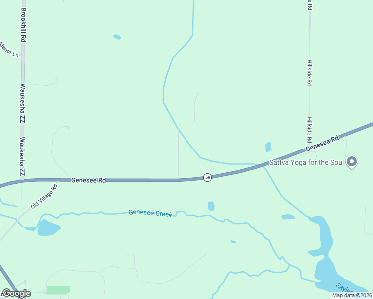 map of restaurants, bars, coffee shops, grocery stores, and more near S46W29780 Wisconsin 59 in Waukesha