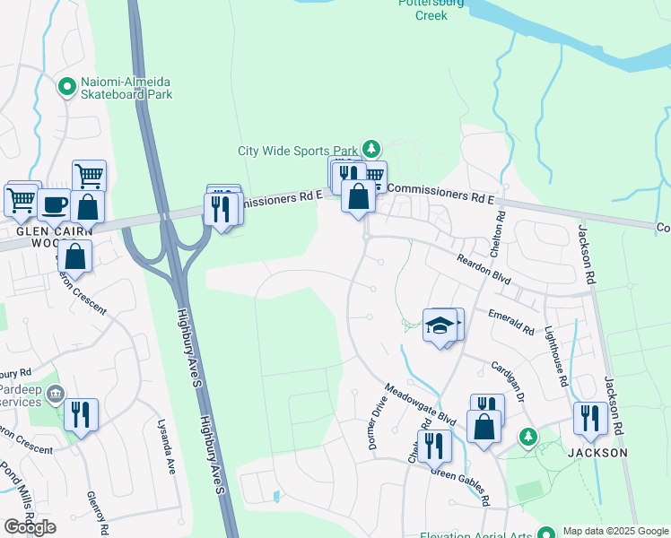 map of restaurants, bars, coffee shops, grocery stores, and more near in London