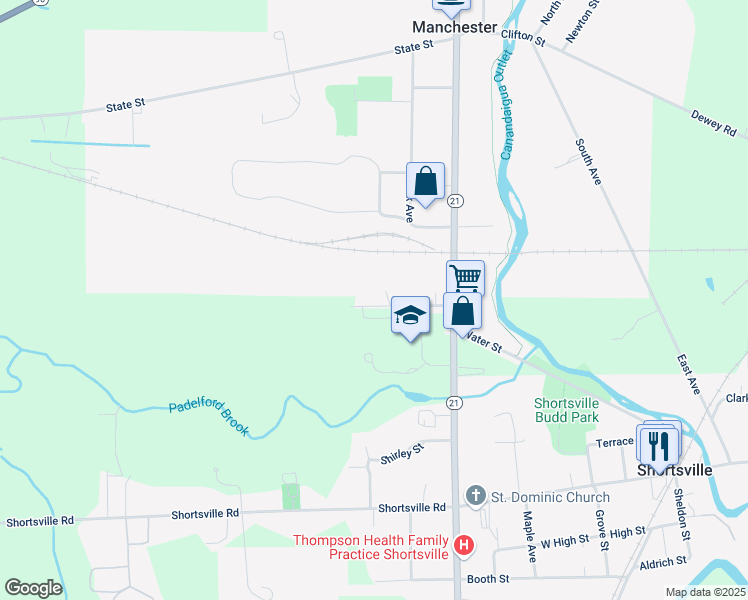map of restaurants, bars, coffee shops, grocery stores, and more near 18 Lehigh Avenue in Manchester
