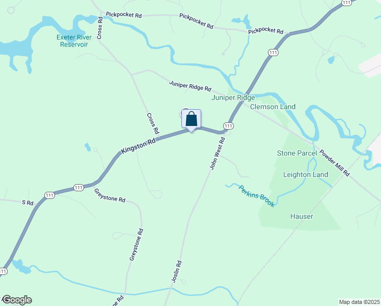 map of restaurants, bars, coffee shops, grocery stores, and more near 134 Kingston Road in Exeter