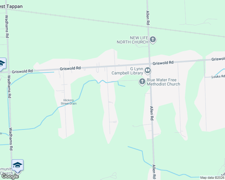 map of restaurants, bars, coffee shops, grocery stores, and more near 1914 Maple Road in Smiths Creek