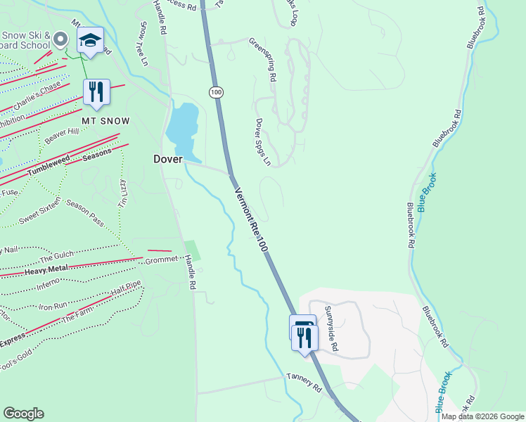 map of restaurants, bars, coffee shops, grocery stores, and more near 15 Boulder Ridge Drive in Dover