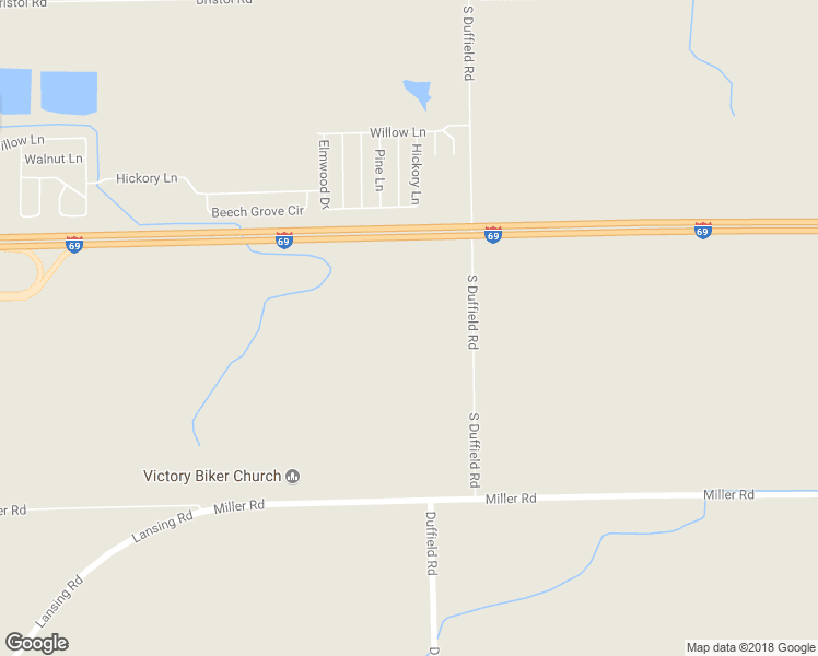 map of restaurants, bars, coffee shops, grocery stores, and more near 4338 South Duffield Road in Lennon