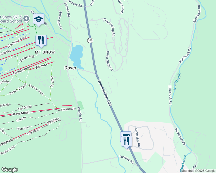 map of restaurants, bars, coffee shops, grocery stores, and more near 15 Boulder Ridge Drive in Dover