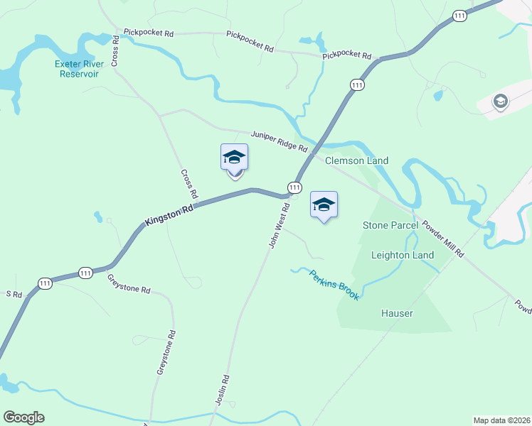 map of restaurants, bars, coffee shops, grocery stores, and more near 7-11 John West Road in Exeter