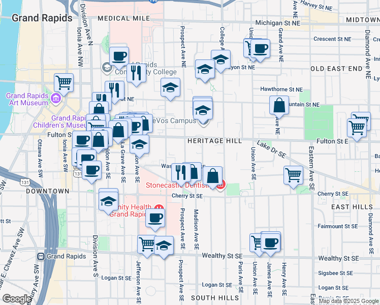 map of restaurants, bars, coffee shops, grocery stores, and more near in Wyoming