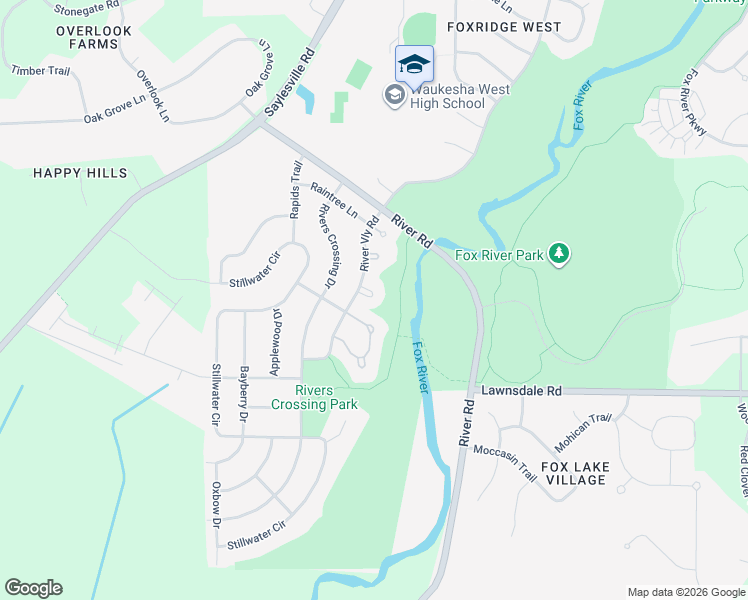map of restaurants, bars, coffee shops, grocery stores, and more near 2750 Portage Circle in Waukesha