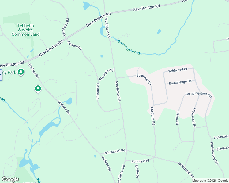 map of restaurants, bars, coffee shops, grocery stores, and more near 78 McAllister Road in Bedford