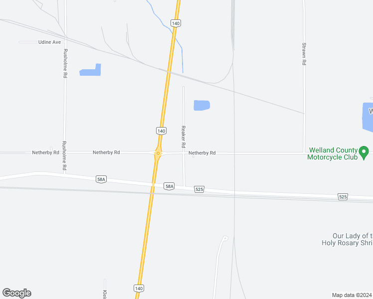 map of restaurants, bars, coffee shops, grocery stores, and more near 306 Netherby Road in Welland