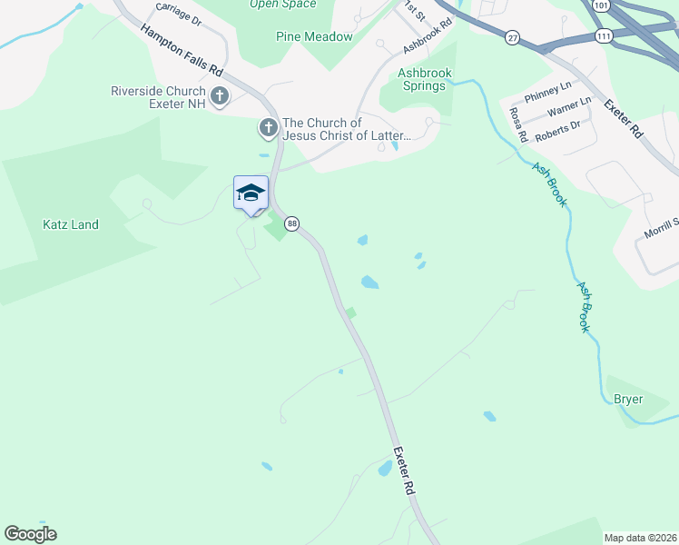 map of restaurants, bars, coffee shops, grocery stores, and more near 339 Exeter Road in Hampton Falls