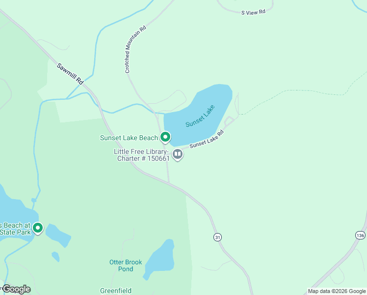 map of restaurants, bars, coffee shops, grocery stores, and more near 50 Crotched Mountain Road in Greenfield