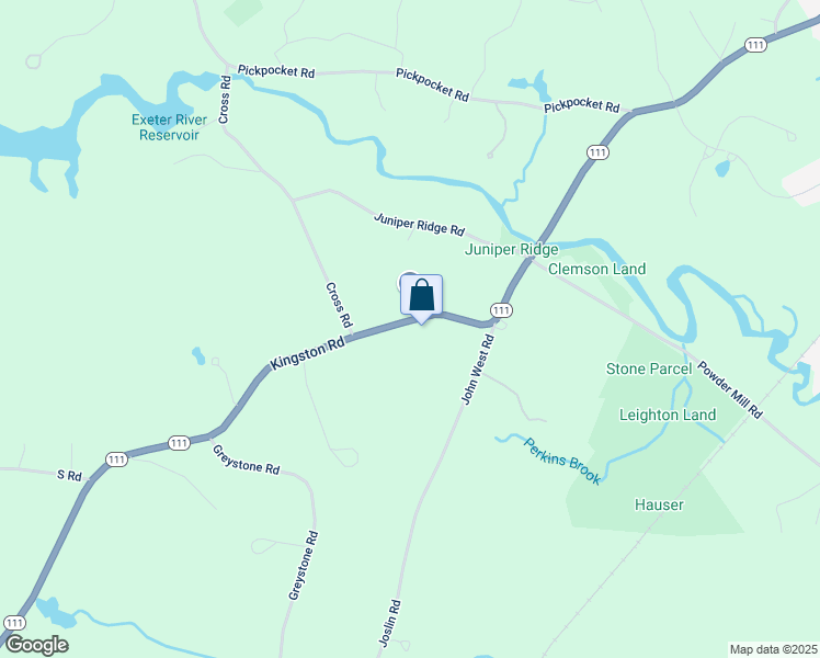 map of restaurants, bars, coffee shops, grocery stores, and more near 128 Kingston Road in Exeter