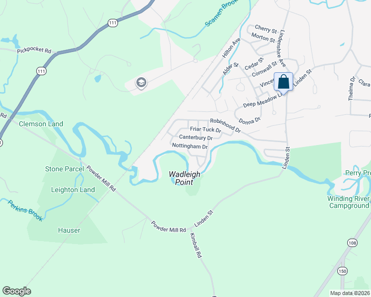 map of restaurants, bars, coffee shops, grocery stores, and more near 614 Canterbury Drive in Exeter