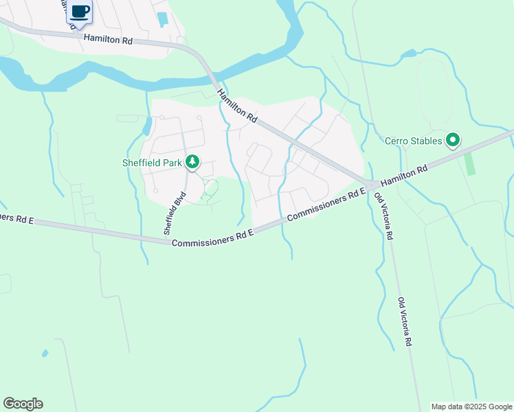 map of restaurants, bars, coffee shops, grocery stores, and more near 2779 Doyle Drive in London