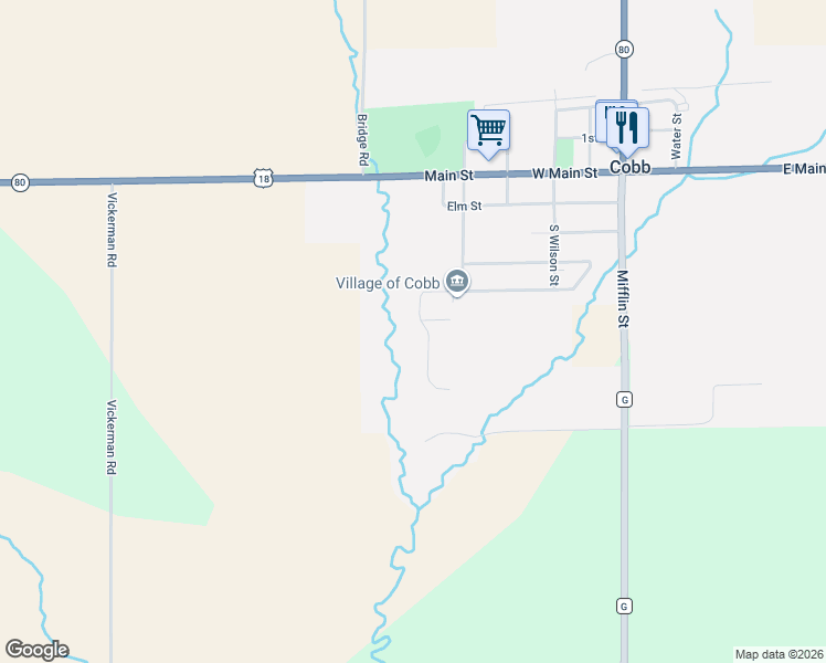map of restaurants, bars, coffee shops, grocery stores, and more near 517 Marilyn Drive in Cobb