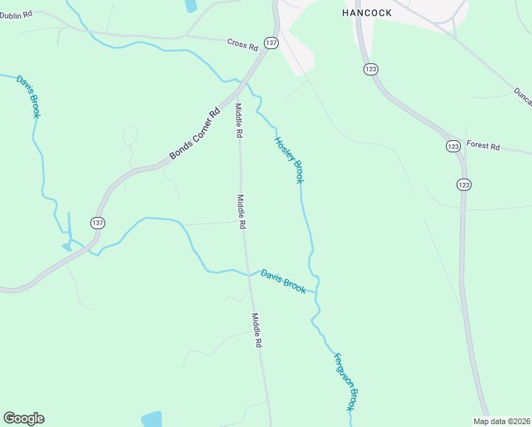 map of restaurants, bars, coffee shops, grocery stores, and more near 19 Middle Road in Hancock