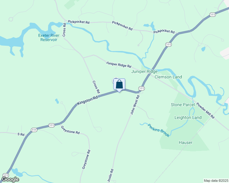 map of restaurants, bars, coffee shops, grocery stores, and more near 125 Kingston Road in Exeter