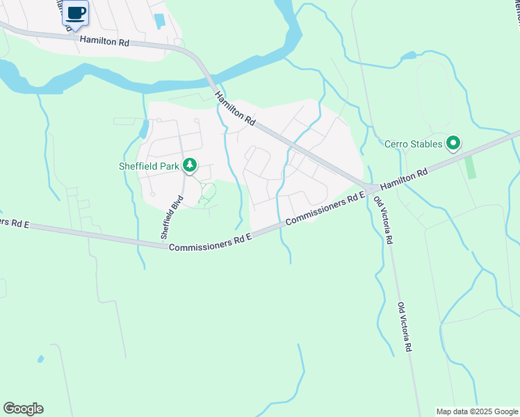 map of restaurants, bars, coffee shops, grocery stores, and more near 2779 Doyle Drive in London