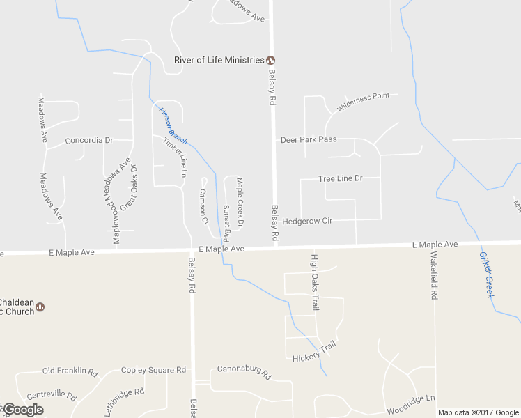 map of restaurants, bars, coffee shops, grocery stores, and more near 4466 Belsay Road in Grand Blanc