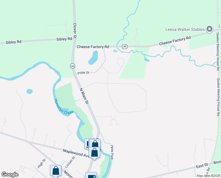 map of restaurants, bars, coffee shops, grocery stores, and more near in Honeoye Falls