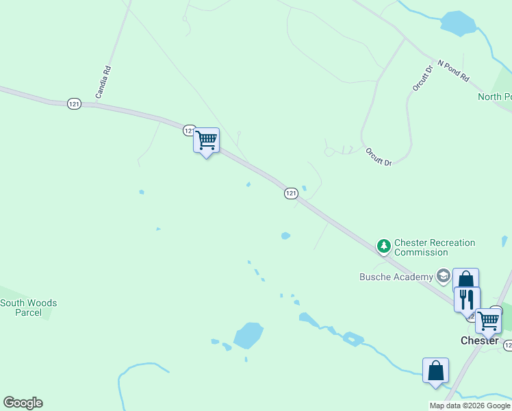 map of restaurants, bars, coffee shops, grocery stores, and more near 171 Chester Street in Chester