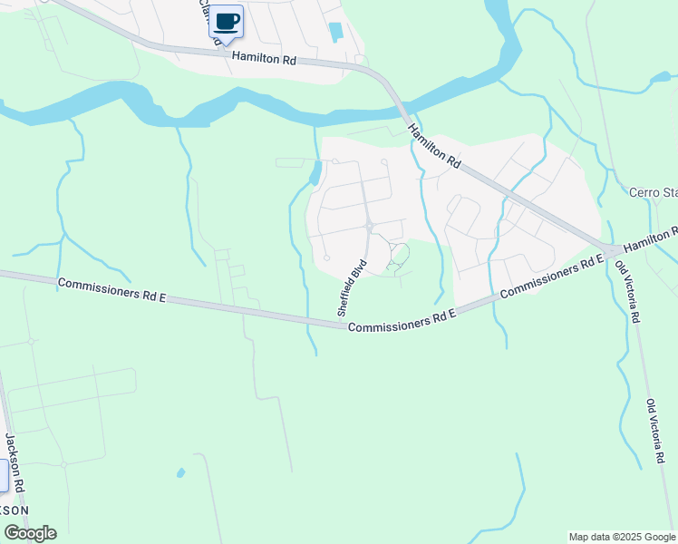map of restaurants, bars, coffee shops, grocery stores, and more near 2619 Sheffield Boulevard in London