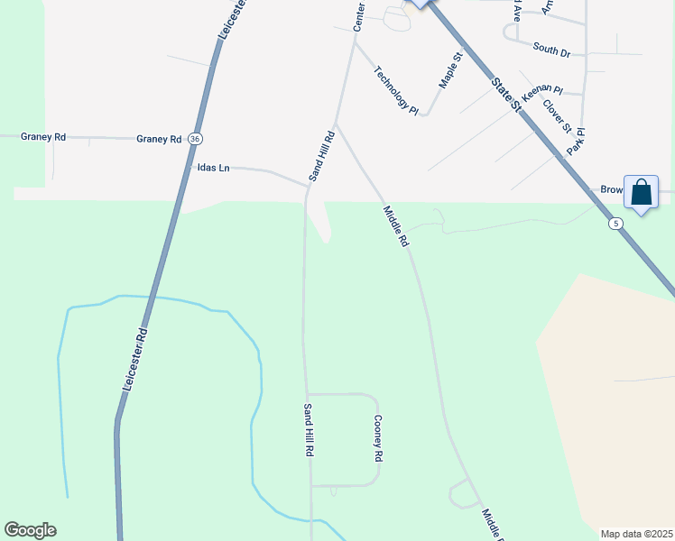 map of restaurants, bars, coffee shops, grocery stores, and more near 509 Sand Hill Road in Caledonia