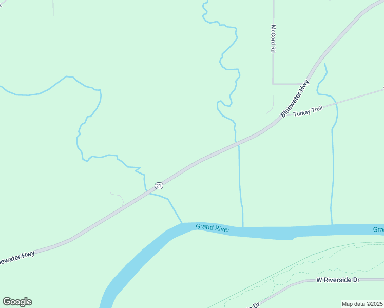 map of restaurants, bars, coffee shops, grocery stores, and more near 4078 Bluewater Highway in Ionia