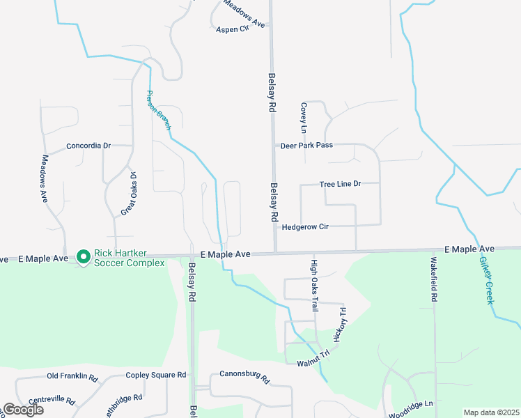 map of restaurants, bars, coffee shops, grocery stores, and more near 4465 Maple Creek Drive in Grand Blanc