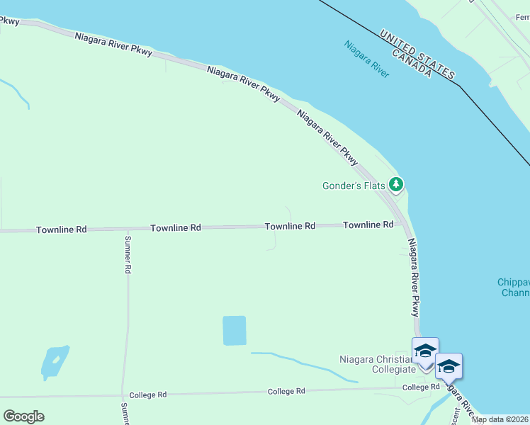 map of restaurants, bars, coffee shops, grocery stores, and more near 1894 Townline Road in Fort Erie