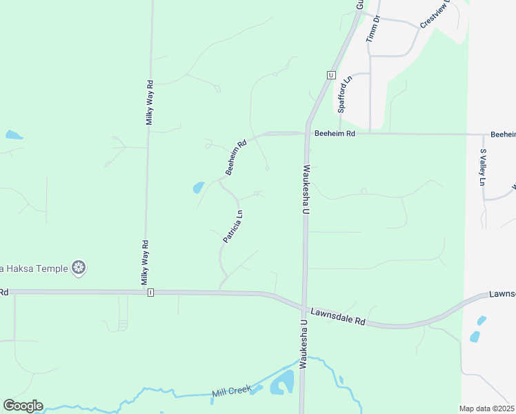 map of restaurants, bars, coffee shops, grocery stores, and more near W227S4500 Patricia Lane in Waukesha