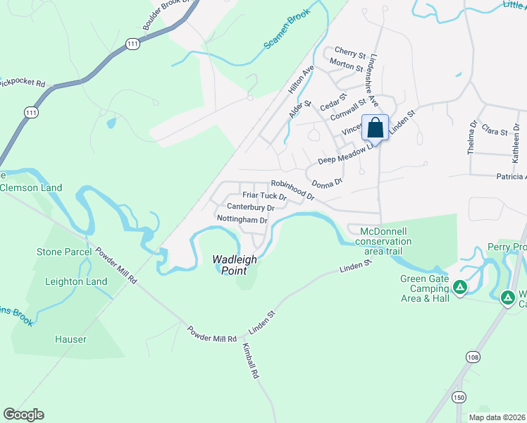 map of restaurants, bars, coffee shops, grocery stores, and more near 703 Nottingham Drive in Exeter