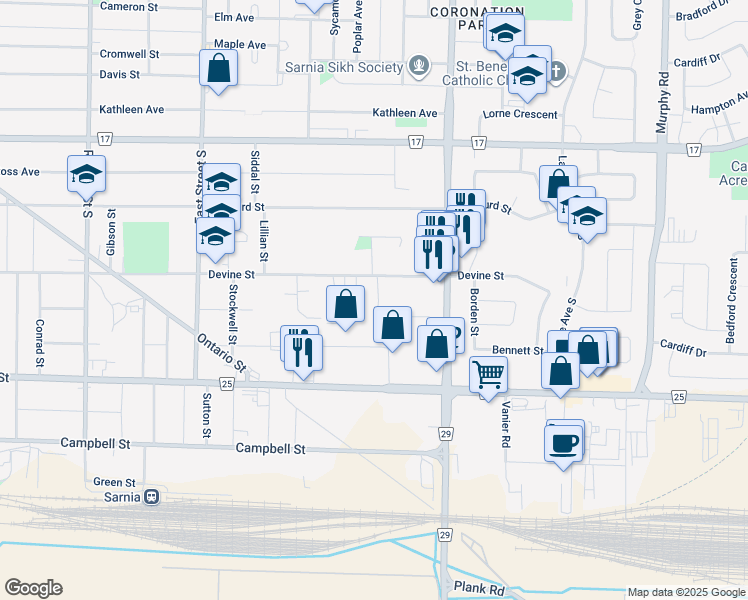 849 Devine Street, Sarnia ON Walk Score