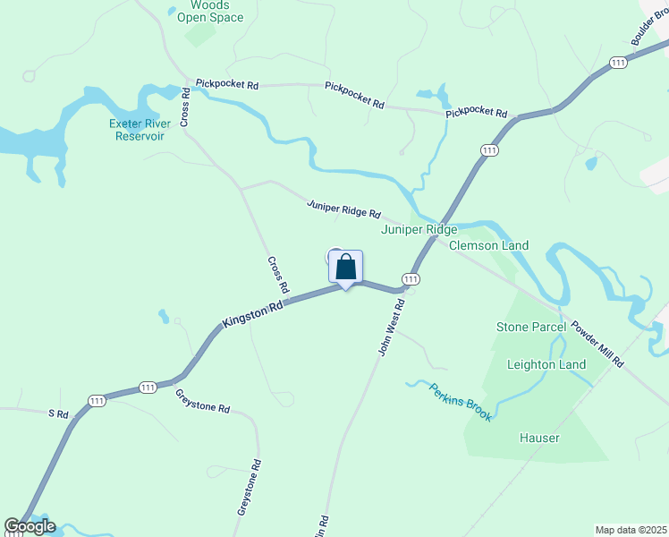 map of restaurants, bars, coffee shops, grocery stores, and more near 125 Kingston Road in Exeter